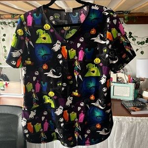 Nightmare before Christmas scrub top